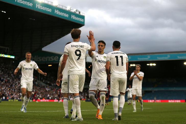 Leeds United celebrate a goal
